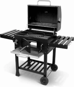 Alice's Garden Houtskool BBQ Bernard - Smoker - Verstelbare Houtskoolbak - Zwart -Meubelwinkel 1014x1200