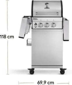 Burnhard Gas BBQ FRED JR. Deluxe - 2 Branders - Incl. Keramische Infraroodbrander & Afdekhoes - Deluxe -Meubelwinkel 1027x1200 1