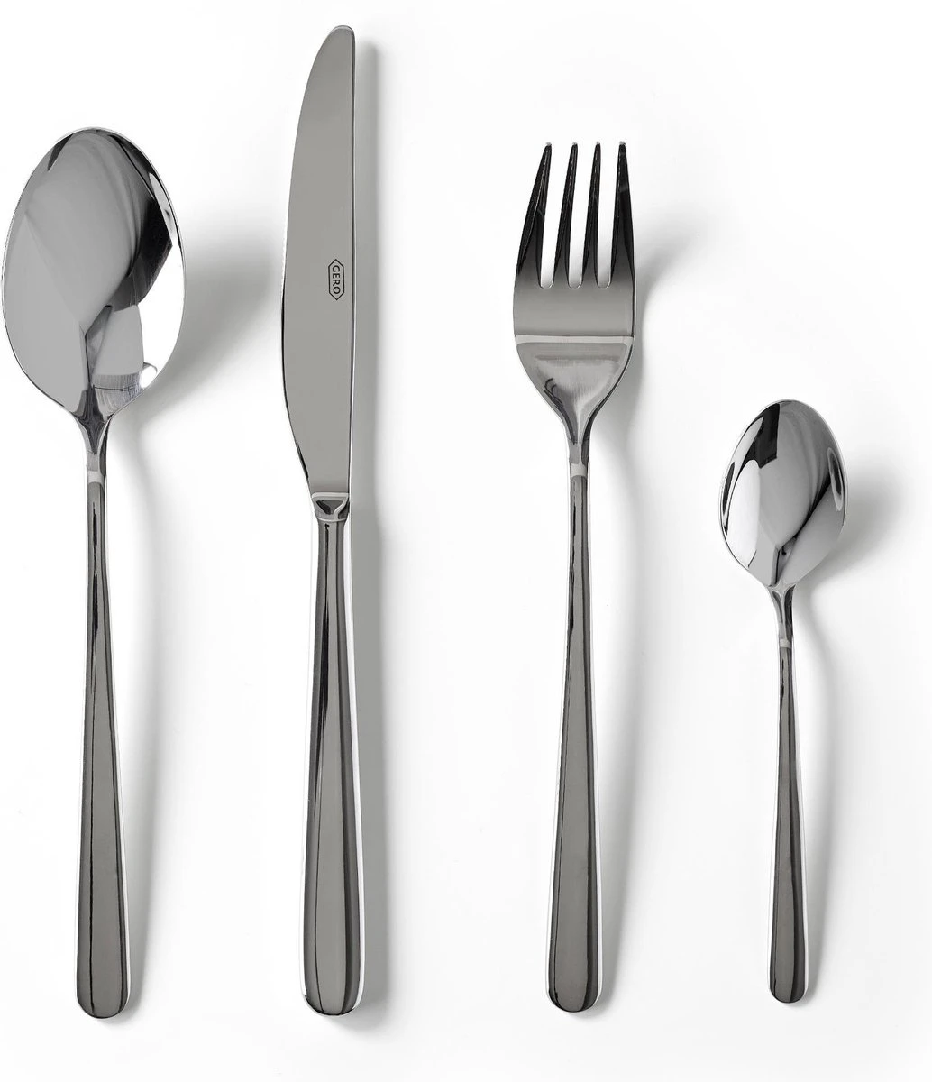Gero Ellen Bestekset - 24 Stuks - 6 Persoons - Glanzend Staal 3 Gero Ellen Bestekset - 24 Stuks - 6 Persoons - Glanzend Staal