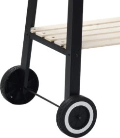 Verrijdbare Barbecue – Houtskool/Briketten - Verstelbare Grillplaat – Houten Tafel – Winscherm – Gewicht 5.9kg -Meubelwinkel 1049x1200 1