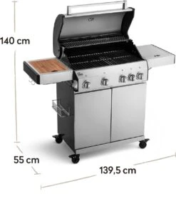 Burnhard Gas BBQ Big FRED Deluxe - 4 Branders - Incl. Keramische Infraroodbrander & Afdekhoes - Deluxe -Meubelwinkel 1063x1200 1