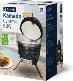 BluMill Kamado BBQ Egg - Kamado 13 Inch - Incl. Vlees Thermometer - Houtskoolbarbecues - Zwart - Ø 27cm -Meubelwinkel 1090x1200 1