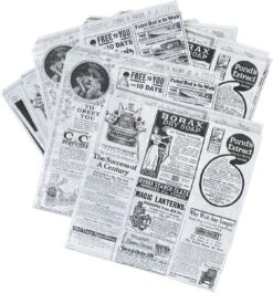 Rainbecom - 50 Stuks - 19 X 17 Cm - Hamburger Zakje Papier - Vetvrij Papier - Papieren Zak Voor Sandwiches - Krant -Meubelwinkel 1119x1200