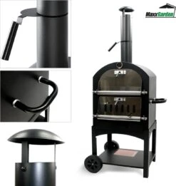 MaxxGarden Pizza Oven Buiten - Houtskool – Incl. Pizzasteen - 45x65x158cm -Meubelwinkel 1137x1200 4