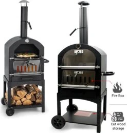 MaxxGarden Pizza Oven Buiten - Houtskool – Incl. Pizzasteen - 45x65x158cm -Meubelwinkel 1146x1200 1