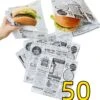 Rainbecom - 50 Stuks - 19 X 17 Cm - Hamburger Zakje Papier - Vetvrij Papier - Papieren Zak Voor Sandwiches - Krant -Meubelwinkel 1157x1200 1