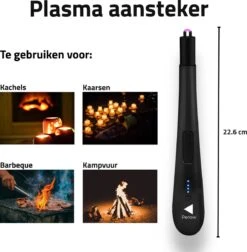 Oplaadbare Lange Elektrische Aansteker - Zwart - Duurzame Plasma Aansteker - Inclusief Cadeauverpakking - BBQ - Kaarsen -Meubelwinkel 1177x1200 3