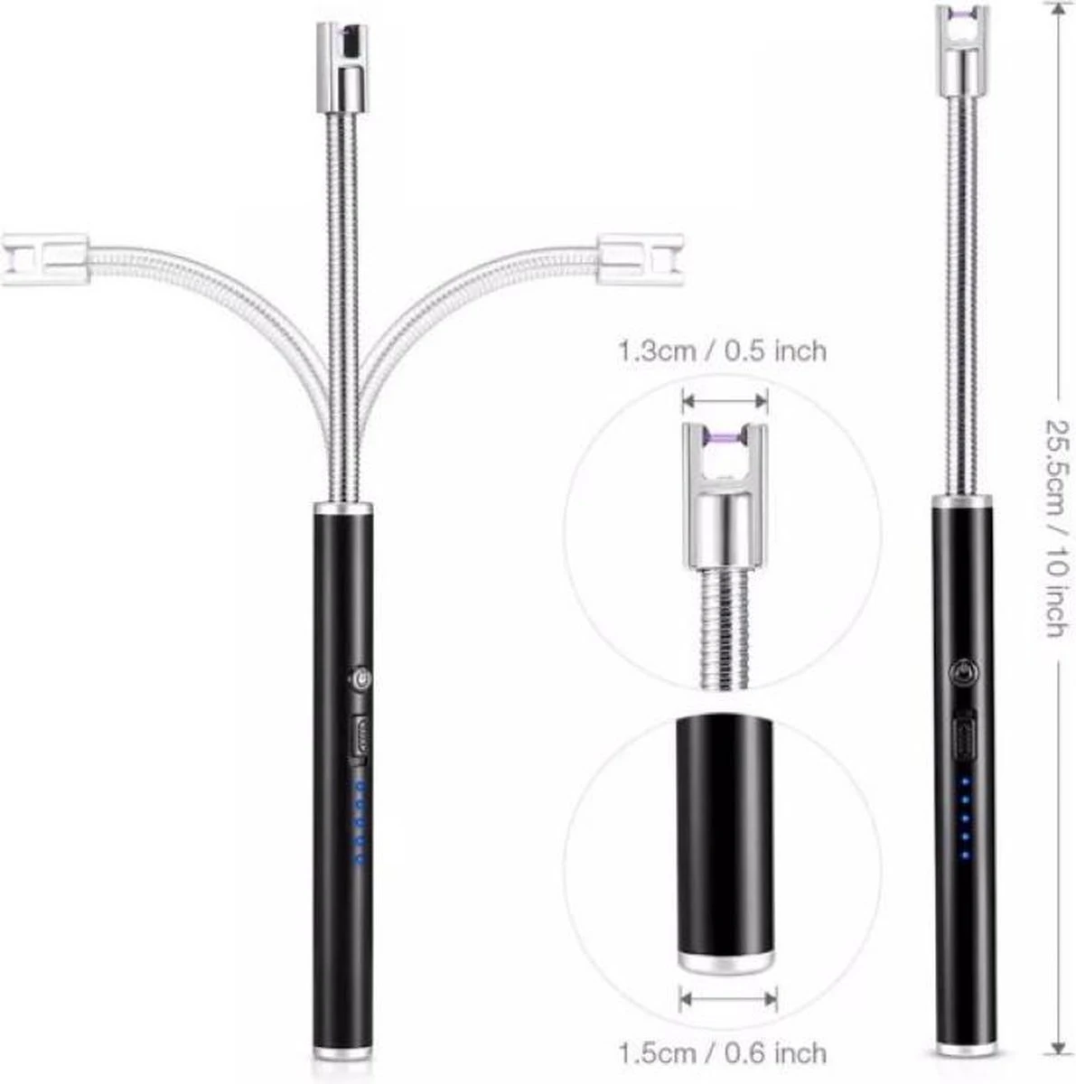 Arc Flexibele Elektrische Plasma Aansteker Voor Keuken, Kaars Of Bbq. Oplaadbaar Via USB 5 Arc Flexibele Elektrische Plasma Aansteker Voor Keuken, Kaars Of Bbq. Oplaadbaar Via USB - Afbeelding 3