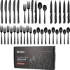 Deleca 6 Persoons Bestekset (36-delig) - Lepels, Messen, Vorken & Steakmessen - Vaatwasserbestendig - Zwart / RVS -Meubelwinkel 1193x1200 3
