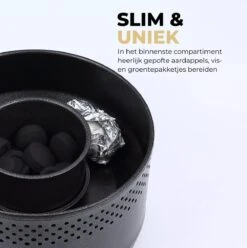 Ozocozy BBQ-ONE Houtskool Tafelbarbecue - Ø30 Cm- Zwart - Incl. Draagtas, Siliconen Bakkwast En RVS-Barbecuetang -Meubelwinkel 1197x1200 10