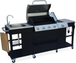 Alice's Garden Gas BBQ D'Artagnan - Zwart - 5 Branders - Buitenkeuken -Meubelwinkel 1200x1005 2