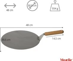 Pizzaschep 30 Cm Voor Oven Of BBQ - Rond - RVS - Met Houten Handvat 9 Pizzaschep 30 Cm Voor Oven Of BBQ - Rond - RVS - Met Houten Handvat -Meubelwinkel 1200x1007 3