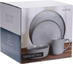 Excellent Serviesset - Servies - 16 Stuks - Aardewerk - Grijs 20 Excellent Serviesset - Servies - 16 Stuks - Aardewerk - Grijs -Meubelwinkel 1200x1044 1