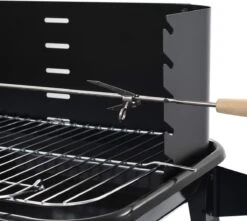 Verrijdbare Barbecue – Houtskool/Briketten - Verstelbare Grillplaat – Houten Tafel – Winscherm – Gewicht 5.9kg -Meubelwinkel 1200x1074 3