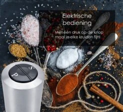 KROMS Peper En Zoutmolen Set - Peper En Zoutmolen Set Elektrisch -2 In 1 - Instelbare Maalgraad - Pepermolen - Zoutmolen - Peper En Zoutmolen Elektrisch 11 KROMS Peper En Zoutmolen Set - Peper En Zoutmolen Set Elektrisch -2 In 1 - Instelbare Maalgraad - Pepermolen - Zoutmolen - Peper En Zoutmolen Elektrisch -Meubelwinkel 1200x1094 2