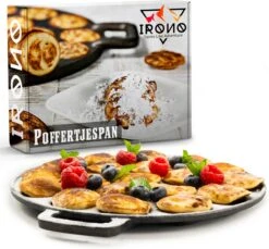 IRONO Poffertjespan Set - Incl. Doseerfles, Kwast En Vork - Poffertjespan Inductie En Electrisch - Poffertjesmaker 19 Poffertjes - Poffertjes Maken - Spuitfles - Cadeau Voor Mannen En Vrouwen -Meubelwinkel 1200x1113 2