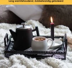 Silberthal - Theepot Met Filter - 1 L - RVS Dubbelwandig - Zwart - Cadeau -Meubelwinkel 1200x1123 1