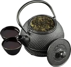 SakuraTea - Theepot Set - 4-delig - Gietijzer - Zwart - 0.8L - 2 Kopjes (100ml) -Meubelwinkel 1200x1142 1