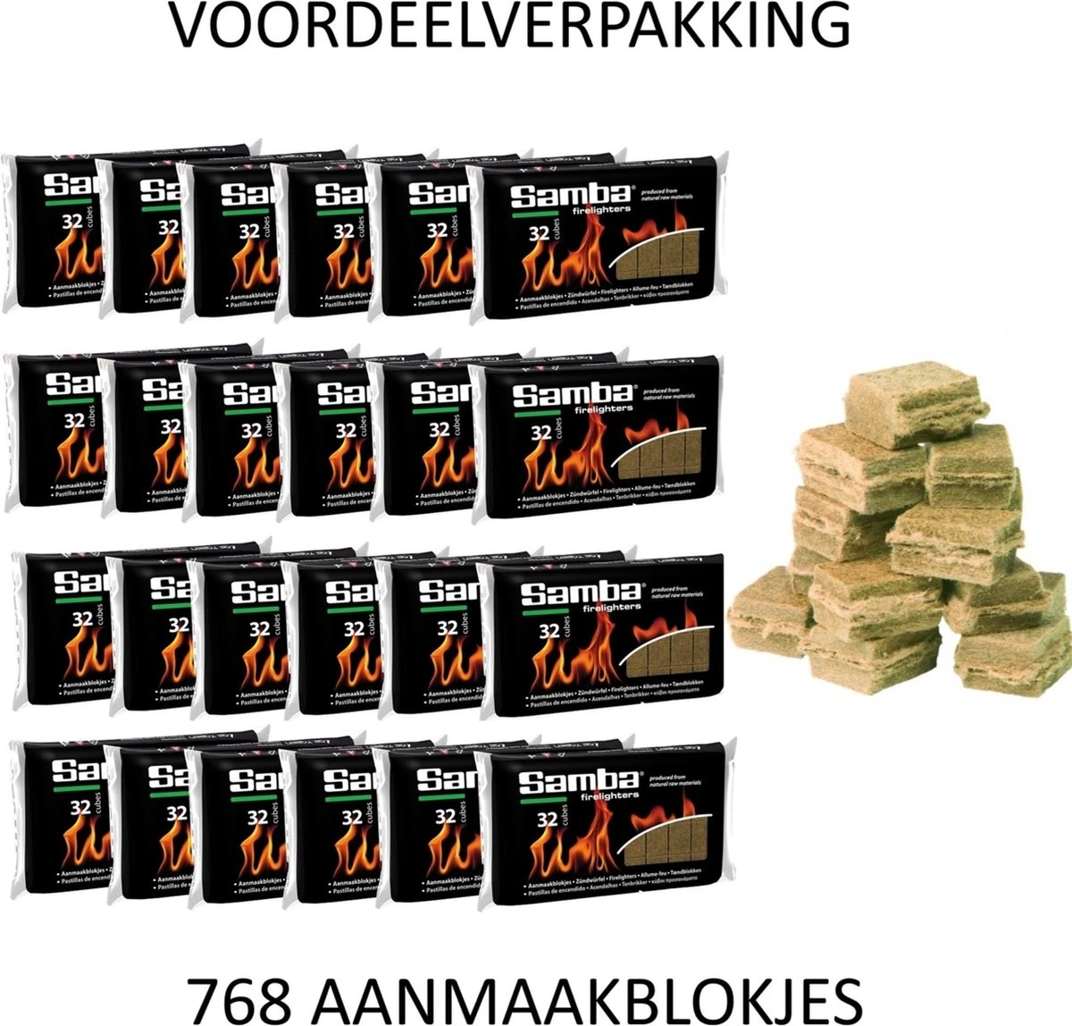 Samba Aanmaakblokjes Bruin á 24 X 32 Stuks - Omdoos Is 768 Aanmaakblokjes 7 Samba Aanmaakblokjes Bruin á 24 X 32 Stuks - Omdoos Is 768 Aanmaakblokjes - Afbeelding 5