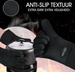 Sense Of Taste Ovenwanten - 2 Stuks - Ovenhandschoenen - Hittebestendig - 230°C - Siliconen - Zwart - Koken - Extra Lang 17 Sense Of Taste Ovenwanten - 2 Stuks - Ovenhandschoenen - Hittebestendig - 230°C - Siliconen - Zwart - Koken - Extra Lang -Meubelwinkel 1200x1154