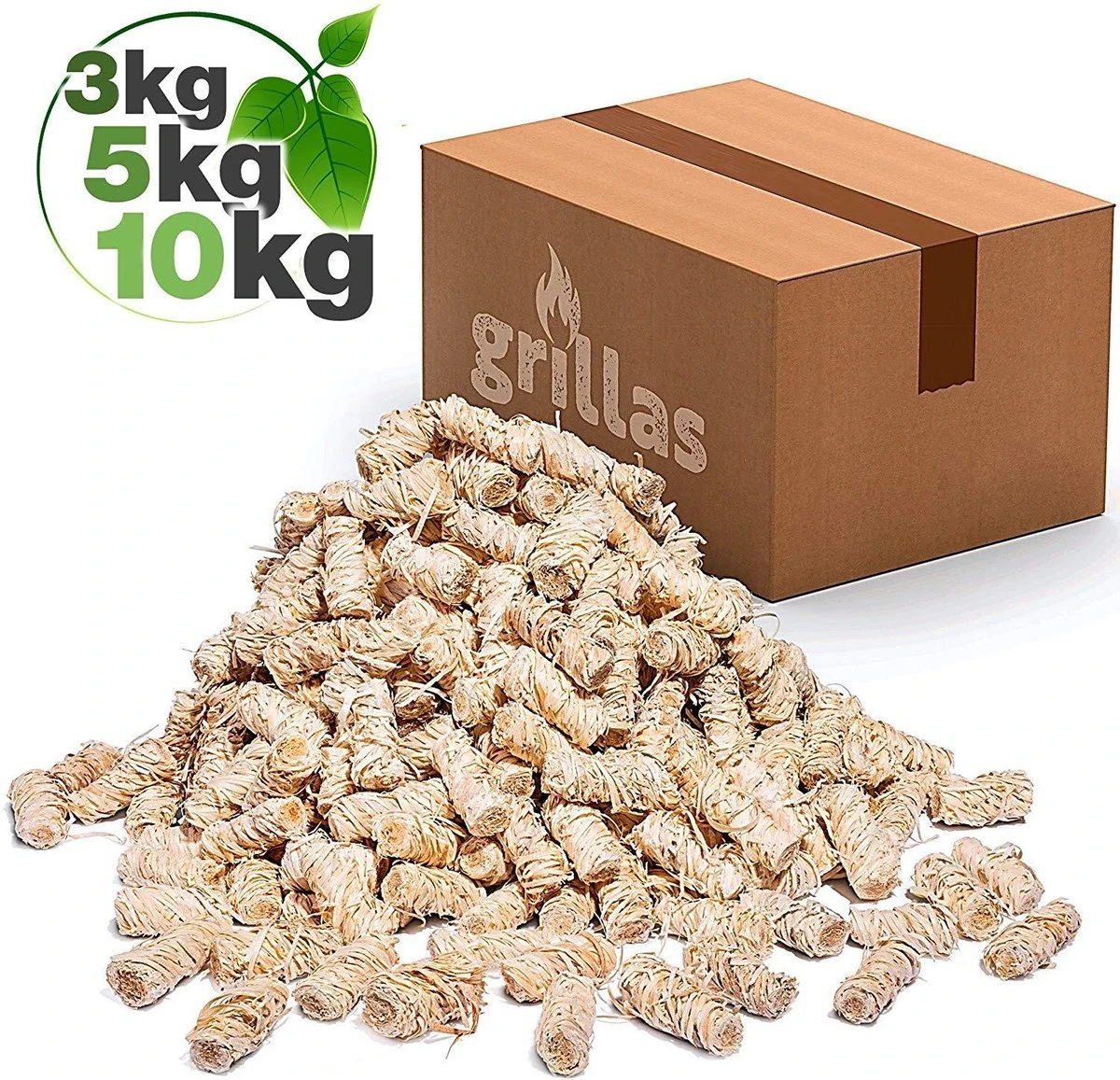 Grillas Aanmaakblokjes Voor Openhaard En Barbecue - 10kg - 670 Stuks 3 Grillas Aanmaakblokjes Voor Openhaard En Barbecue - 10kg - 670 Stuks