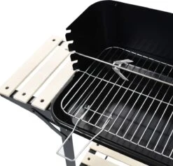 Verrijdbare Barbecue – Houtskool/Briketten - Verstelbare Grillplaat – Houten Tafel – Winscherm – Gewicht 5.9kg -Meubelwinkel 1200x1158 1