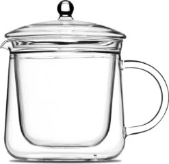 Vatten® Premium Glazen Theepot - 700ml - Dubbelwandig - Anti-drup - Transparant -Meubelwinkel 1200x1160