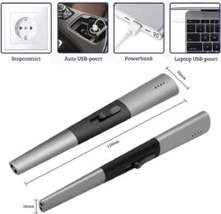 Allkinds Lange Elektrische Plasma Aansteker - USB Oplaadbaar - Vlamloze Elektrische Aansteker Voor Keuken, Kaars, BBQ Of Openhaard - Zwart - In- En Outdoor - Chique Design -Meubelwinkel 1200x1162 3