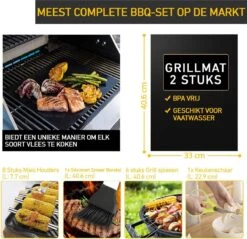 Saveur Royal® 35-delige Barbecue Gereedschapset In Roestvrij Staal - BBQ Grill Set Met Draagtas - Barbecuegerei-sets - Barbecue Accessoires Gereedschap - 35-delig -Meubelwinkel 1200x1162 6