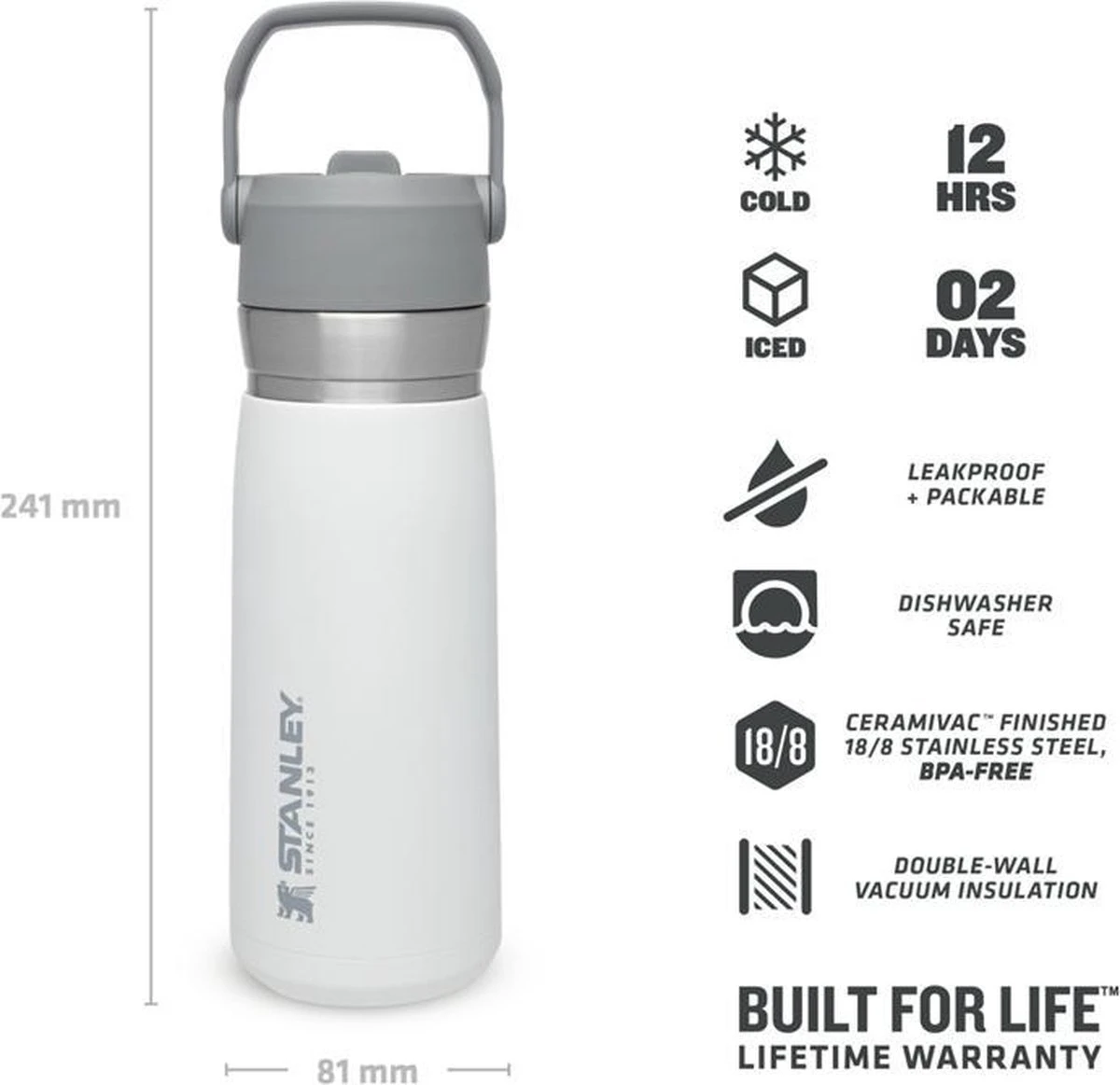 Stanley The IceFlow™ Flip Straw Water Bottle 0,65L - Thermosfles - Saffron 13 Stanley The IceFlow™ Flip Straw Water Bottle 0,65L - Thermosfles - Saffron - Afbeelding 11