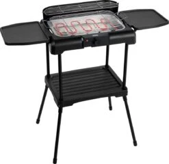 Princess 112250 Elektrische BBQ Met Zijplanken - BBQ - 40x25cm - Met En Zonder Statief Te Gebruiken - Met Zijplankjes - Ook Te Gebruiken Als Tafelgrill - 2200W -Meubelwinkel 1200x1164 2