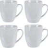 Excellent Houseware Set Van 4x Stuks Bekers/mokken Wit 380 Ml Van Porselein - Melkbekers 2 Excellent Houseware Set Van 4x Stuks Bekers/mokken Wit 380 Ml Van Porselein - Melkbekers -Meubelwinkel 1200x1170