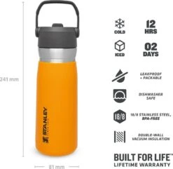 Stanley The IceFlow™ Flip Straw Water Bottle 0,65L - Thermosfles - Saffron 27 Stanley The IceFlow™ Flip Straw Water Bottle 0,65L - Thermosfles - Saffron -Meubelwinkel 1200x1170 3