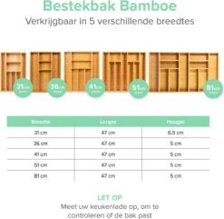 Grote Bestekbak Bamboe 81x47CM - Coninx Besteklade - Opbergbak - Duurzaam - Bamboe - Voor Laden Vanaf 47cm Diep 15 Grote Bestekbak Bamboe 81x47CM - Coninx Besteklade - Opbergbak - Duurzaam - Bamboe - Voor Laden Vanaf 47cm Diep -Meubelwinkel 1200x1172 1