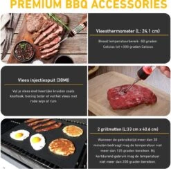 Saveur Royal® 35-delige Barbecue Gereedschapset In Roestvrij Staal - BBQ Grill Set Met Draagtas - Barbecuegerei-sets - Barbecue Accessoires Gereedschap - 35-delig -Meubelwinkel 1200x1184 5