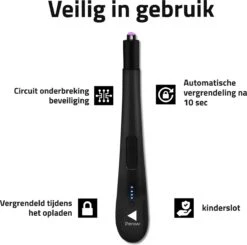 Oplaadbare Lange Elektrische Aansteker - Zwart - Duurzame Plasma Aansteker - Inclusief Cadeauverpakking - BBQ - Kaarsen -Meubelwinkel 1200x1190 7