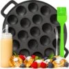 IRONO Poffertjespan Set - Incl. Doseerfles, Kwast En Vork - Poffertjespan Inductie En Electrisch - Poffertjesmaker 19 Poffertjes - Poffertjes Maken - Spuitfles - Cadeau Voor Mannen En Vrouwen -Meubelwinkel 1200x1191 1