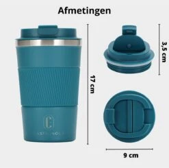 Castagnola Design RVS Koffiebeker To Go - Blauw - 380ml - Thermosbeker - Theebeker -Meubelwinkel 1200x1191 10