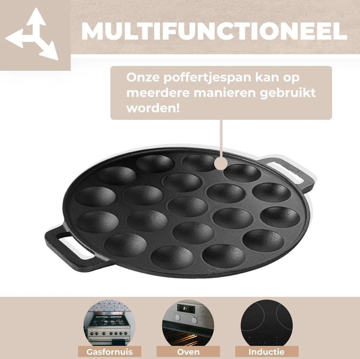 Poffertjespan - Geschikt Voor Alle Fornuizen - Poffertjesmaker - Poffertjespan Inductie - Poffertjespan Electrisch 8 Poffertjespan - Geschikt Voor Alle Fornuizen - Poffertjesmaker - Poffertjespan Inductie - Poffertjespan Electrisch - Afbeelding 6