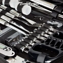 Mountain Jack® 40-Delige Luxe BBQ Grill Accessoires Set In Roestvrij Staal – Barbecue Gereedschap – Tangenset, Vlees Thermometer, Vleestang, Borstel, Spiezen, Vleesmes, Vleesvork 20 Mountain Jack® 40-Delige Luxe BBQ Grill Accessoires Set In Roestvrij Staal – Barbecue Gereedschap – Tangenset, Vlees Thermometer, Vleestang, Borstel, Spiezen, Vleesmes, Vleesvork -Meubelwinkel 1200x1199 20