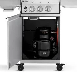 Burnhard Gas BBQ FRED JR. Deluxe - 2 Branders - Incl. Keramische Infraroodbrander & Afdekhoes - Deluxe -Meubelwinkel 1200x1200 1007