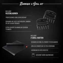 Mountain Jack® 40-Delige Luxe BBQ Grill Accessoires Set In Roestvrij Staal – Barbecue Gereedschap – Tangenset, Vlees Thermometer, Vleestang, Borstel, Spiezen, Vleesmes, Vleesvork 19 Mountain Jack® 40-Delige Luxe BBQ Grill Accessoires Set In Roestvrij Staal – Barbecue Gereedschap – Tangenset, Vlees Thermometer, Vleestang, Borstel, Spiezen, Vleesmes, Vleesvork -Meubelwinkel 1200x1200 1164