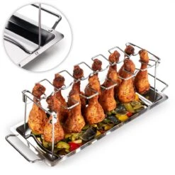 Blumtal BBQ Rek - Robuuste Roestvrijstalen Kippenpoot Rek - Voor 12 Poten - Kippengrillstandaard - Vaatwasmachinebestendig -Meubelwinkel 1200x1200 1168