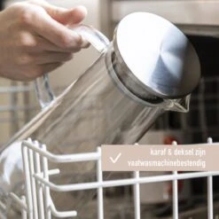 MÊZON® Schenkkan - Glazen Waterkan - Waterkaraf Voor Fruitwater - Multifunctionele Decanteer Karaf - Kan Met Deksel - 1.5L Capaciteit -Meubelwinkel 1200x1200 1244