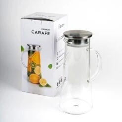 MÊZON® Schenkkan - Glazen Waterkan - Waterkaraf Voor Fruitwater - Multifunctionele Decanteer Karaf - Kan Met Deksel - 1.5L Capaciteit -Meubelwinkel 1200x1200 1248