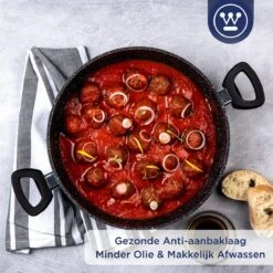 Westinghouse Hapjespan Inductie - Ø 32 Cm - Zwart Marmer - Met Deksel -Meubelwinkel 1200x1200 372