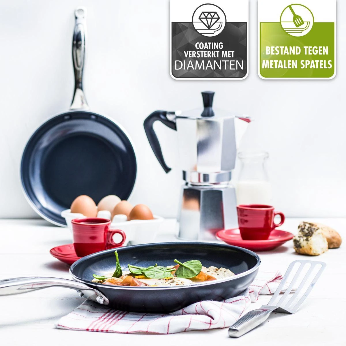 GreenPan Brussels Koekenpan 20cm - Zwart - Inductie - PFAS-vrij 10 GreenPan Brussels Koekenpan 20cm - Zwart - Inductie - PFAS-vrij - Afbeelding 8