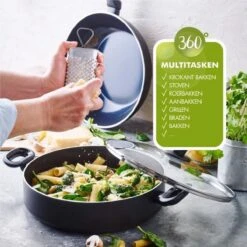 Greenpan Torino Keramische Hapjespan - 28 Cm - Met Glazen Deksel -Meubelwinkel 1200x1200 39