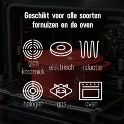 Daumonet Carême Rouge Gietijzeren Braadpan - Sudderpan Kersen Rood - Rond - Ø26 Cm - 4,4 Liter - PFAS & PFOA Vrij - Emaille - Geschikt Voor Alle Warmtebronnen - Elektrisch - Gas - Halogeen - Inductie - Keramisch - Vaatwasserbestendig -Meubelwinkel 1200x1200 394