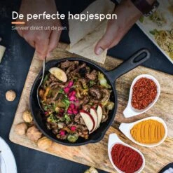 Ocina Gietijzeren Pan – Set Van 3 Stuks – ø25cm, ø19.5cm En ø16cm - Skillet - Koekenpan – Hapjespan – Koekenpan Inductie – Koekenpannenset - Gietijzeren Pan Bbq - Gietijzer - Incl. Receptenboek -Meubelwinkel 1200x1200 405